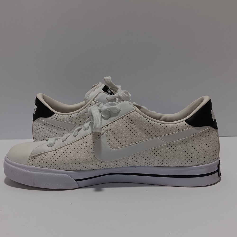 Nike Sweet Classic 318333-103 Mens 12 Shoes White Black Leather Athletic Sneaker